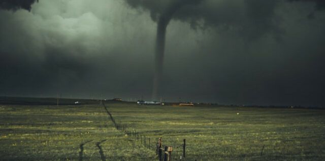 Scene with a tornado